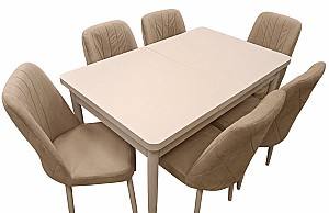 Set de masa si scaune Kelebek ES-1115 (6 scaune)