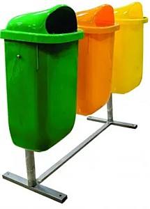 Мусорное ведро Hydro-S 3x50l Green/Orange/Yellow