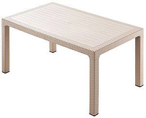 Стол садовый Heniver Rattan 70x120 Капучино