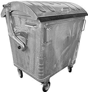 Контейнер для мусора Uniplast 1100L оцинкованные на колесах (1.2 mm) (в разобранном виде) GC