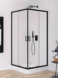 Душевая кабина New Trendy Suvia Black 90x90x206 ZS-0040 (с ванной)