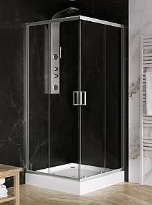 Cabina de dus New Trendy Suvia 80x80x206 ZS-0035 (cu cadita)