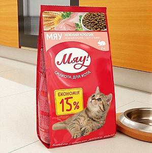 Сухой корм для кошек Мяу Adult Rabbit 2кг