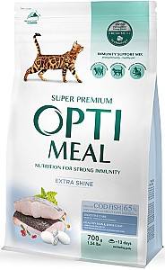 Сухой корм для кошек Optimeal Adult Cat Extra Shine Cod Fish 700г