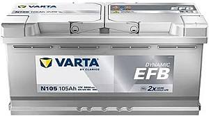 Acumulator auto Varta Blue Dynamic EFB N105 12V 105Ah 950A (605 500 095)
