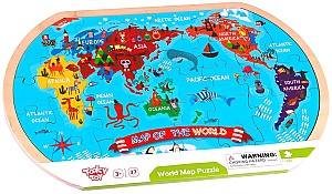 Puzzle Tooky Toy Map Of The World (TY123)