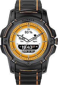 Ceas inteligent Hammer Watch Plus Black/Orange