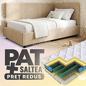 Pat copii Aurus Sena 90x200 + Saltea Salt Confort Clasic 90x200