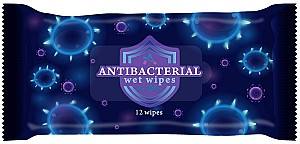 Влажные салфетки Go Bliss Antibacterial 12 шт