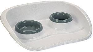 Bol de hrana pentru pisici Beeztees Double Blue (650225)