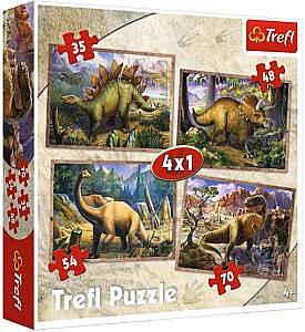 Пазлы Toys outlet «Динозавры» 4 в 1