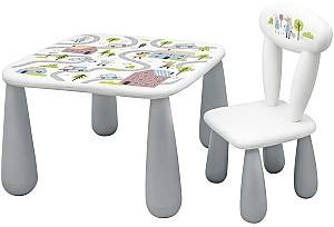 Письменный стол Maltex Luna Town White Grey