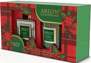 Aromatizator de aer Areon Home Perfume Sticks 150ml + Lumanare (Nordic Forest)