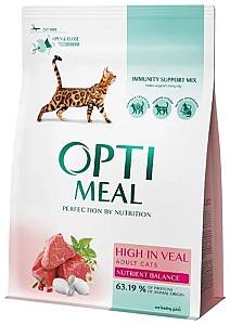 Сухой корм для кошек Optimeal Cat Veal 4kg