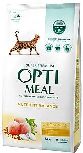 Сухой корм для кошек Optimeal Adult Cat Nutrient Balance Chicken 1.5kg