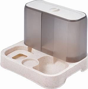 Dozator inteliligent de hrana Jumi 22x25x29cm Alb/Gri