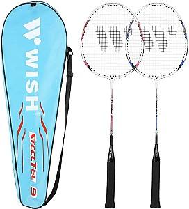Racheta de badminton WISH Steeltec 9 Red Set