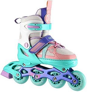 Роликовые коньки NILS EXTREME White/Mint 31-34 (NJ1828A)
