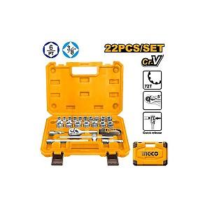 Набор ключей INGCO HKTS38221 (22шт.)