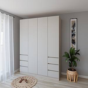 Dulap Smartex N17 180 cm Stejar Deschis / Cașmir