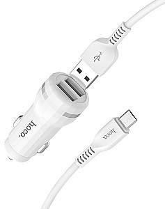 Автомобильная зарядка HOCO Z27 Staunch + USB Micro