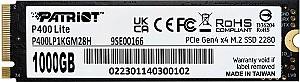 SSD накопитель PATRIOT P400 Lite 1TB (P400LP1KGM28H)