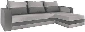 Canapea coltar Space Meble Hewlet Bis Sawana 05/Sawana 14 Gri inchis/Negru