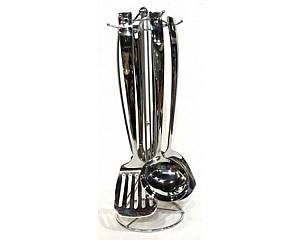 Set ustensile de bucatarie Andrimar Grup set pentru bucatarie pe suport din inox XH0697
