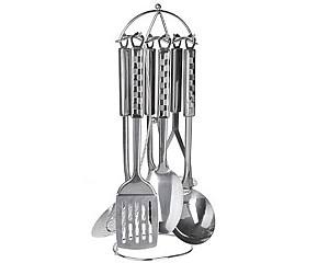 Set ustensile de bucatarie Andrimar Grup set pentru bucatarie pe suport din inox XH00098
