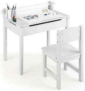 Набор стол и стулья Costway HY10125WH