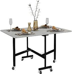 Masa HomCom 83A-049V80GY 26/120x80x73cm Gri/Negru