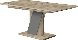 Masa Modern Slider 140/180x80x80 Gri stejar Artizanal/Gri Ardezie