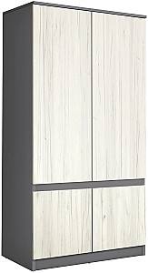 Dulap Modern Komfi 100cm Gri ardezie/Stejar artizanal alb