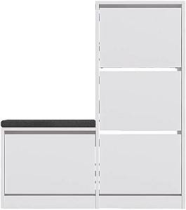 Dulap pentru incaltaminte Mirage Meble Dude White