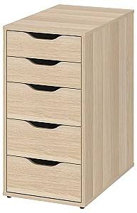 Comoda IKEA Alex 36x70 Vopsit Alb/Aspect Stejar (Bej)