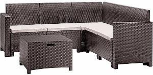 Set mobila de gradina BICA Nebraska Corner Maro