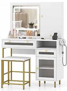 Masa de machiaj Costway HU10853DE-WH+