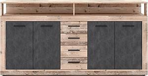Comoda Mebel Elite Blago 190cm Stejar natural (Bej)/Negru
