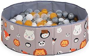 Манеж Moni Melo 90 balls Animals Grey