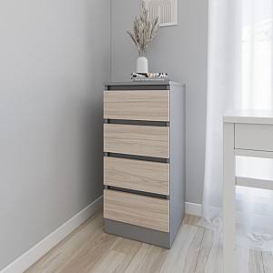 Comoda Smartex Т1 50 cm Grafit / Stejar Deschis