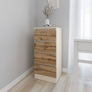 Comoda Smartex Т1 50 cm Ivory / Stejar Închis