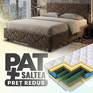 Pat VLM Infinity 160x200 Maro + Saltea Salt Confort Clasic 160x200