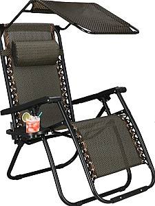 Шезлонг Springos Zero Gravity GC0029 Black/Brown