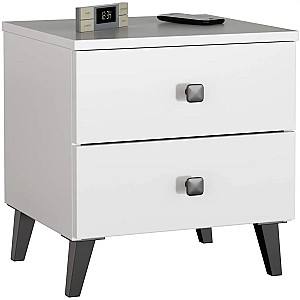 Прикроватная тумбочка Akord Mobi 40cm 2SZ White/Black