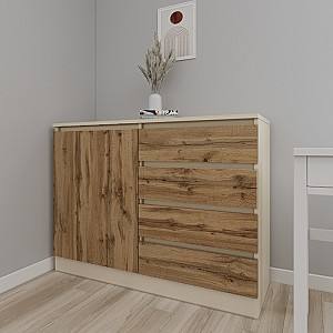 Comoda Smartex Т2 80 cm Ivory / Stejar Închis