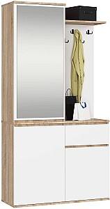 Прихожая Akord Entro 95cm 3D1SZ Дуб Сонома (Бежевый)/Белый