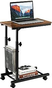 Столик для ноутбука Costway JV10488BN Black/Rustic Brown