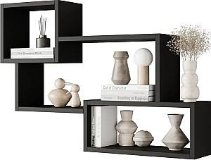 Полка на стену Bratex Trio 005 Graphite Black