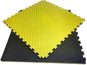 Спортивный мат VLM Puzzle 1х1 m Black/Yellow