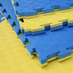 Спортивный мат VLM Puzzle 1x1 m Blue/Yellow